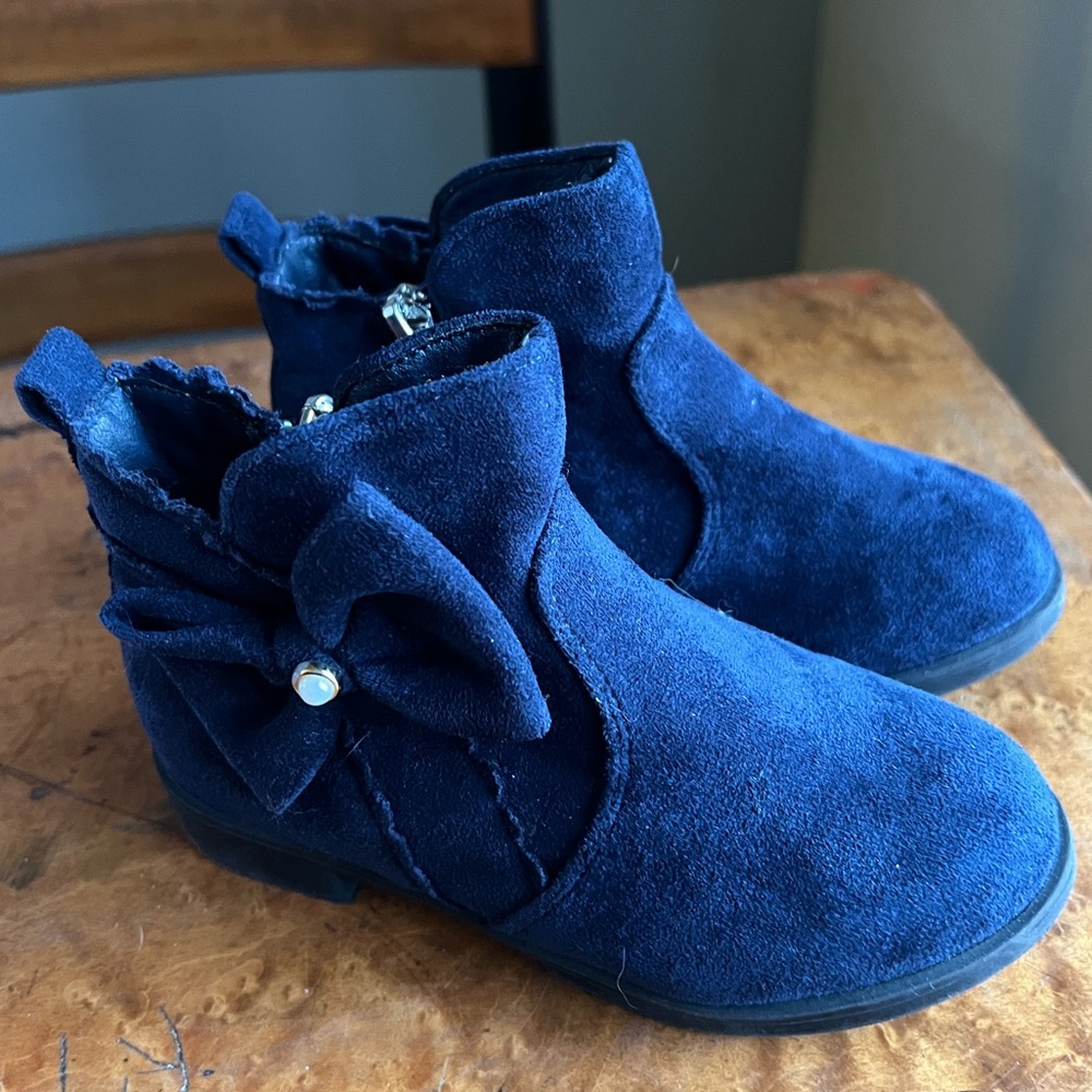 Stylish Kids Blue Suede Boots
